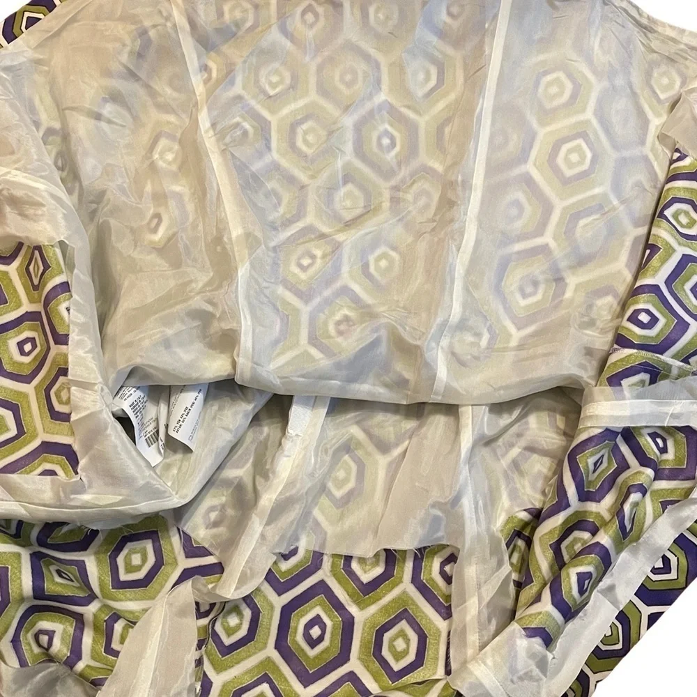 Prada Fall/Winter 2012 Geometric Silk Fit & Flare Short Sleeve Dress Sz. 40 - Picture 11 of 11